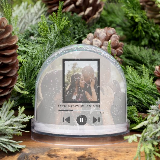 Gepersonaliseerde Photo Music Player -DOESNT muzie Sneeuwbol (Winter)
