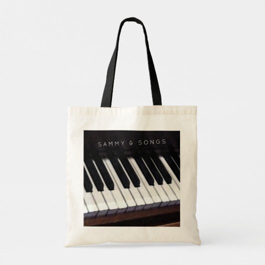 gepersonaliseerde piano-canvas tas (Achterkant)