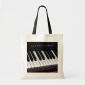 gepersonaliseerde piano-canvas tas (Voorkant)