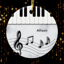 Gepersonaliseerde Piano Keys en Muzieknoten Kerst