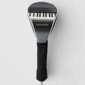 Gepersonaliseerde Piano Keys Golf Head Hoesje Golfheadcover (Voorkant)
