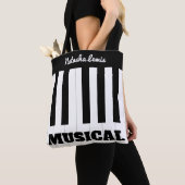Gepersonaliseerde Piano Keys Muziek Muziekinstrume Tote Bag (Dichtbij)