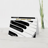 Gepersonaliseerde Piano Keys Muziek Muzikant Verja Folie Wenskaart (Voorkant)