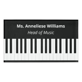 Gepersonaliseerde Piano Keys Toetsenbord Muziek Mu Naambadge