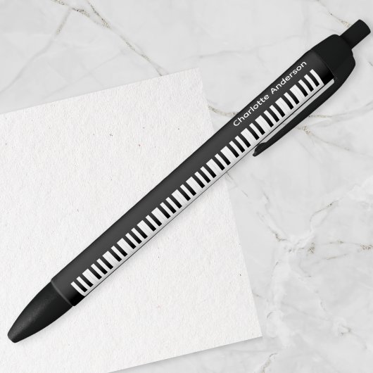 Gepersonaliseerde Piano Keys Toetsenbord Muziek Mu Zwarte Inkt Pen