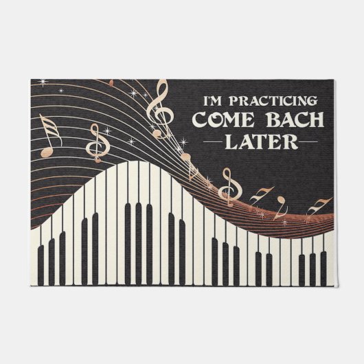 Gepersonaliseerde Piano Player Gift, ik oefen Deurmat (Voorkant)