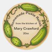 Gepersonaliseerde Pickle Canning Jarring Labels (Voorkant)