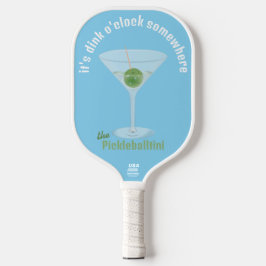 Gepersonaliseerde Pickle Martini Dink O'Clock - Bl Pickleball Paddle