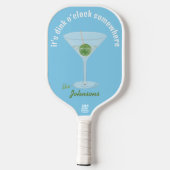 Gepersonaliseerde Pickle Martini Dink O'Clock - Bl Pickleball Paddle (Achterkant)