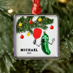 Gepersonaliseerde Pickleball 2025 Collectible Metalen Ornament