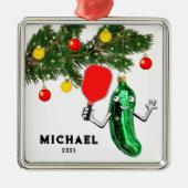 Gepersonaliseerde Pickleball 2025 Collectible Metalen Ornament (Voorkant)