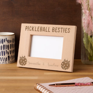 Gepersonaliseerde Pickleball Besties Queen Princes Gegraveerde Lijstjes