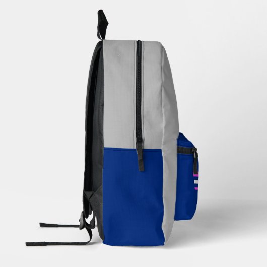 Gepersonaliseerde Pickleball Blauw en Hot Pink Bedrukte Rugzak (Links)