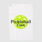 Gepersonaliseerde pickleball coach golfhanddoek (Voorkant)