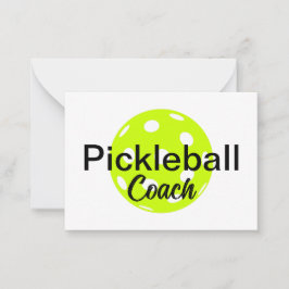 Gepersonaliseerde Pickleball Coach Naam Notitiekaartje