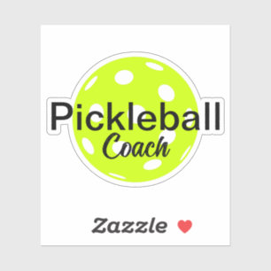 Gepersonaliseerde Pickleball Coach Naam Sticker