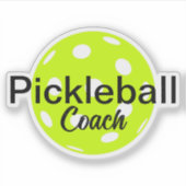 Gepersonaliseerde Pickleball Coach Naam Sticker (Voorkant)