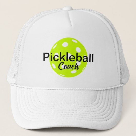 Gepersonaliseerde Pickleball Coach Naam Trucker Pet (Voorkant)