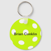 Gepersonaliseerde Pickleball Coach Yellow sleutelh Sleutelhanger (Achterkant)