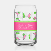 Gepersonaliseerde Pickleball Cocktail Dinks & Dran Blikvorm Glas (Achterkant)