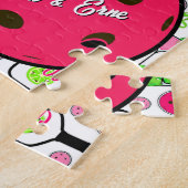 Gepersonaliseerde Pickleball Cocktails Dinks & Dra Legpuzzel (Zijkant)