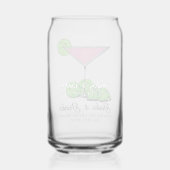 Gepersonaliseerde Pickleball Cosmo Dinks & Dranks Blikvorm Glas (Achterkant)