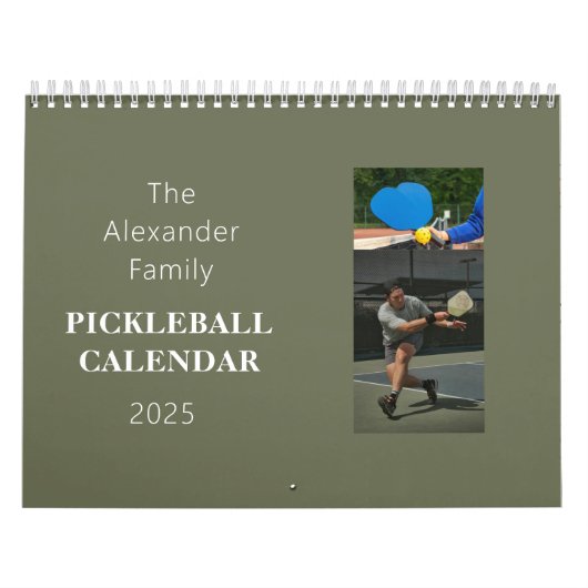 Gepersonaliseerde Pickleball fotokalender Kalender (Hoes)