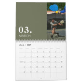Gepersonaliseerde Pickleball fotokalender Kalender (Mar 2027)