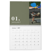 Gepersonaliseerde Pickleball fotokalender Kalender (Jan 2027)