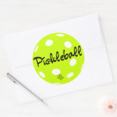 Gepersonaliseerde pickleball geschenken, Schattige Ronde Sticker (Envelop)