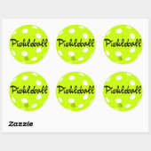 Gepersonaliseerde pickleball geschenken, Schattige Ronde Sticker (Vel)
