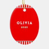 Gepersonaliseerde Pickleball Gift Keramisch Ornament (Achterkant)