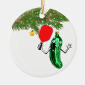 gepersonaliseerde pickleball keramisch ornament (Voorkant)