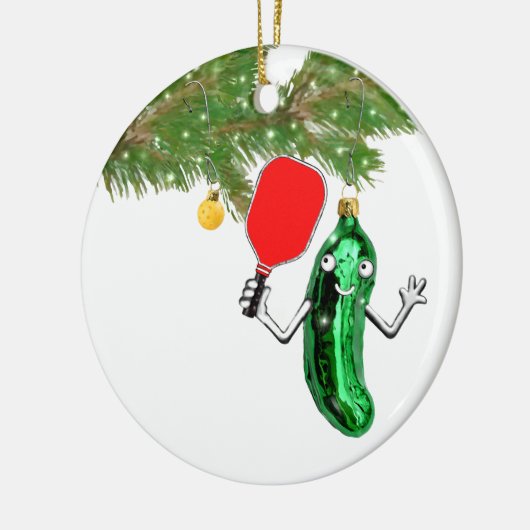 gepersonaliseerde pickleball keramisch ornament (Links)