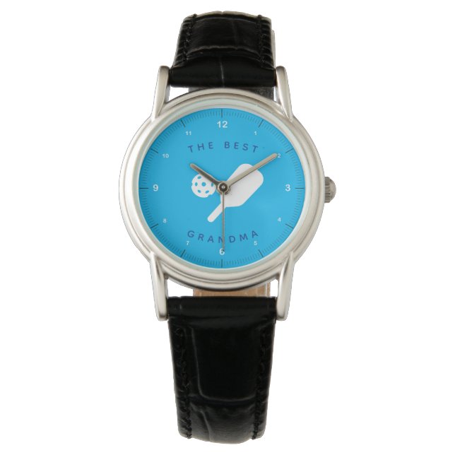 Gepersonaliseerde Pickleball liefhebbers Gift Horloge (Voorkant)