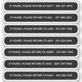 Gepersonaliseerde Pickleball Paddle Identificatie Sticker (Voorkant)