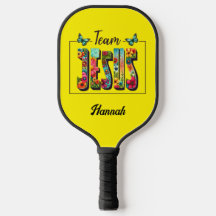Gepersonaliseerde Pickleball Paddle - Team Jesus o