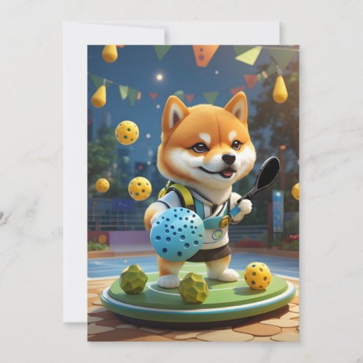 Gepersonaliseerde Pickleball Pickle Baller Kaart (Voorkant)