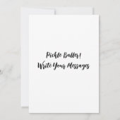 Gepersonaliseerde Pickleball Pickle Baller Kaart (Achterkant)