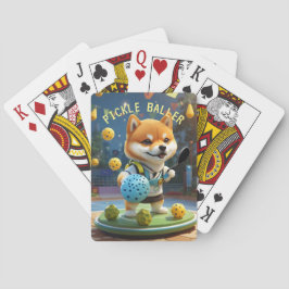 Gepersonaliseerde Pickleball Pickle Baller Poster Pokerkaarten