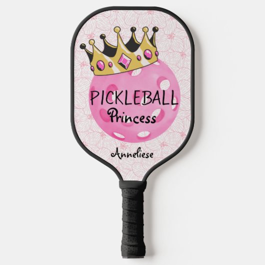 Gepersonaliseerde Pickleball Princess Crown Design Paddle (Voorkant)