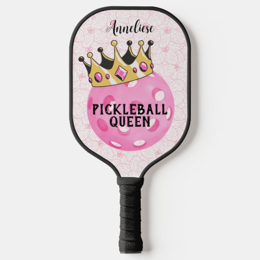 Gepersonaliseerde "Pickleball Queen" met Crown Des Pickleball Paddle (Voorkant)