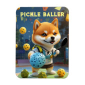 Gepersonaliseerde Pickleball Shiba Inu Magneet (Verticaal)