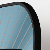 Gepersonaliseerde Pickleball Shield Metallic Achte Paddle (Links Detail)