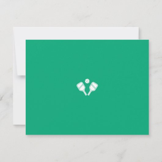 Gepersonaliseerde Pickleball Stationery Custom Not Notitiekaartje (Achterkant)