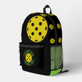 Gepersonaliseerde Pickleball Theme Sport Bag Rugza Bedrukte Rugzak