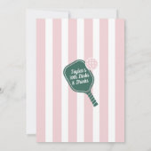 Gepersonaliseerde Pickleball verjaardagsuitnodigin Kaart (Achterkant)