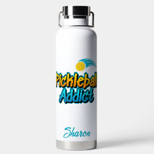 Gepersonaliseerde pickleball-verslaafde waterfles