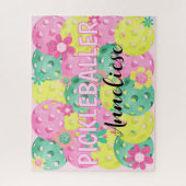 Gepersonaliseerde Pickleballer Waterkleur Legpuzzel (Verticaal)