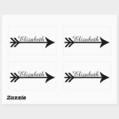 Gepersonaliseerde pijl rechthoekige sticker (Vel)